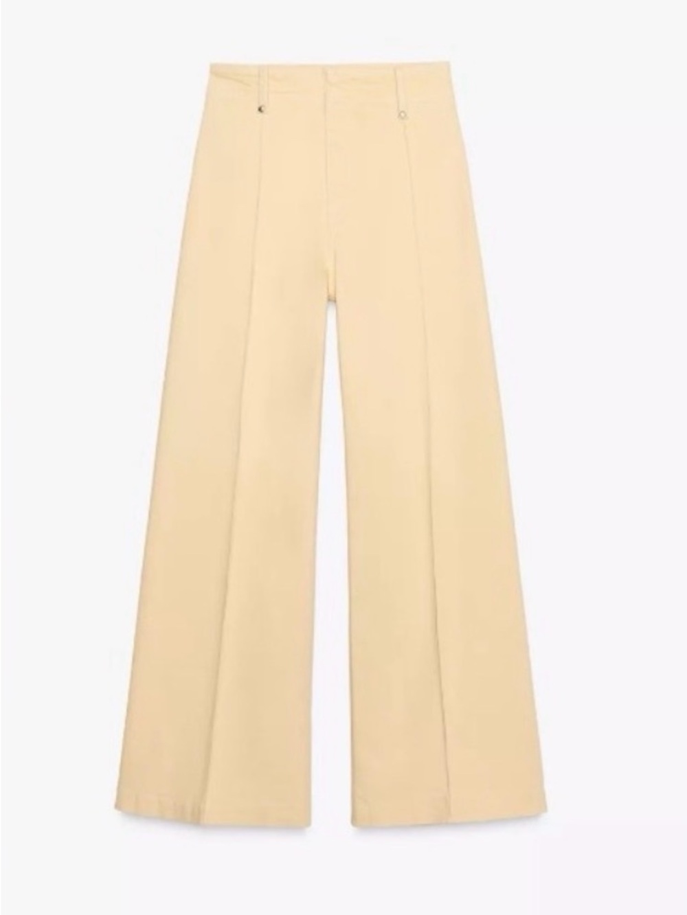 Zara Wide Leg Butter Yellow Jeans